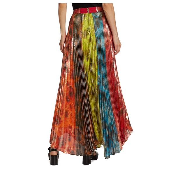 ALICE + OLIVIA Katz Sunburst Pleated Maxi Skirt - Picture 5 of 15